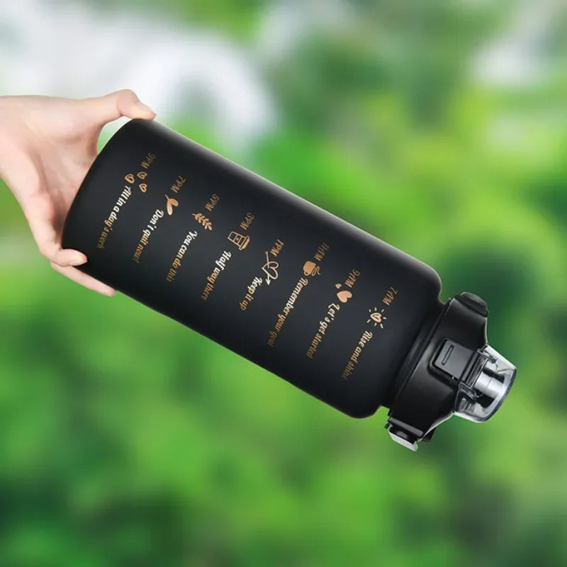 Gourde 2L| Lot EcoSanté - Bouteille isotherme Noir
