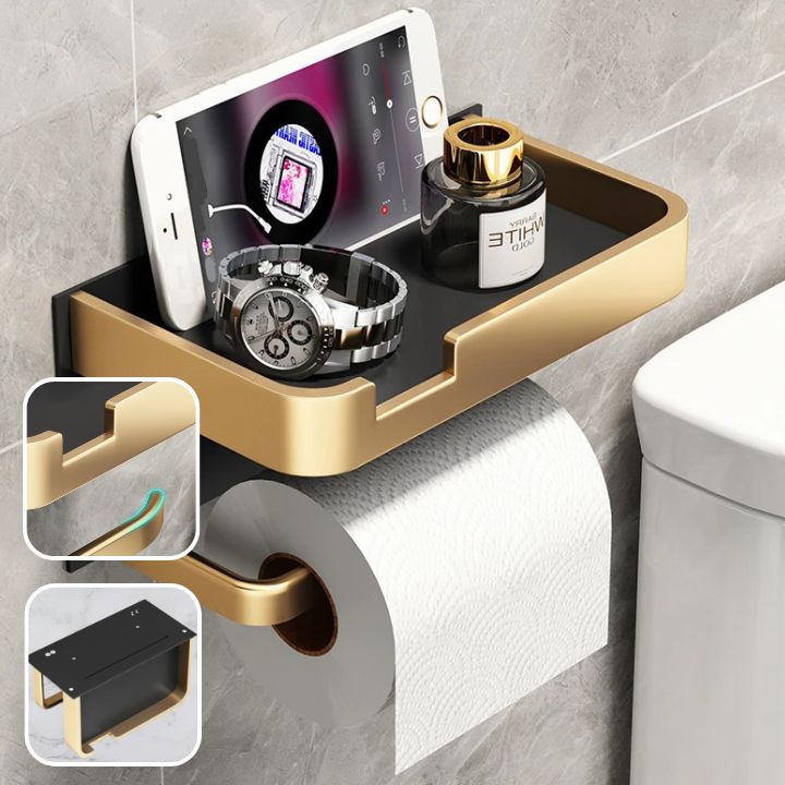 Porte papier toilette | ChicHolder™ Doré Or-épaissi