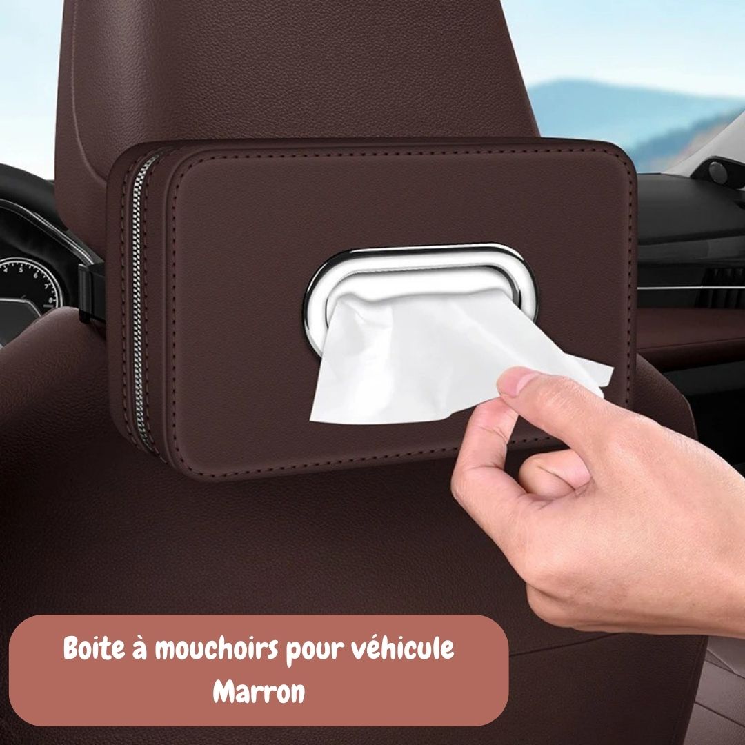 boite-a-mouchoirs-voiture-marron