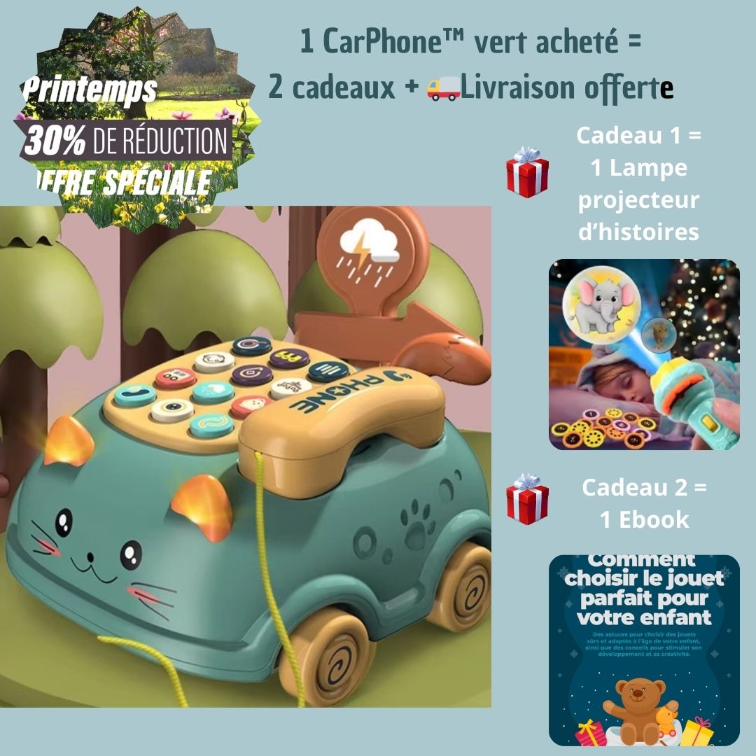 Voiture téléphone bébé | CarPhone™ cadeau bébé