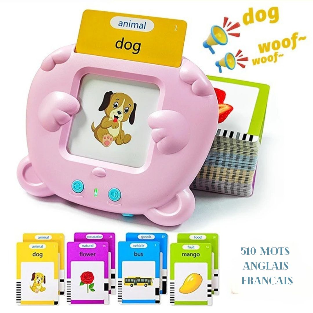 cartes-parlantes-educatives-roses-510-mots-anglais-francais