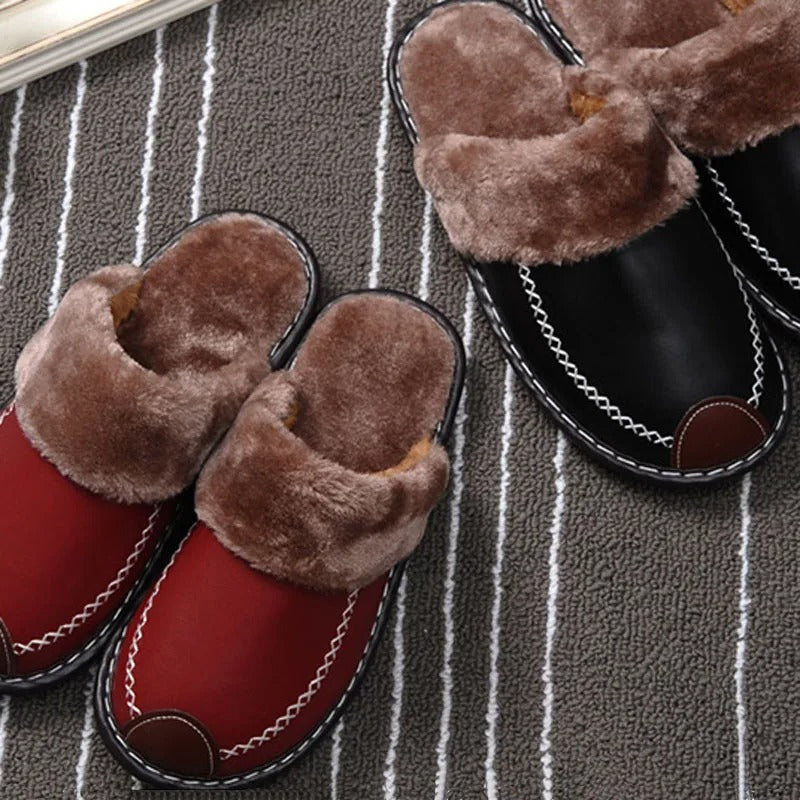 chaussons-homme-confortplus-marrons-rouges