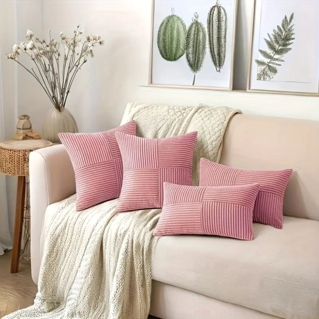 housse-de-coussin-canape-lot-quatre-rose