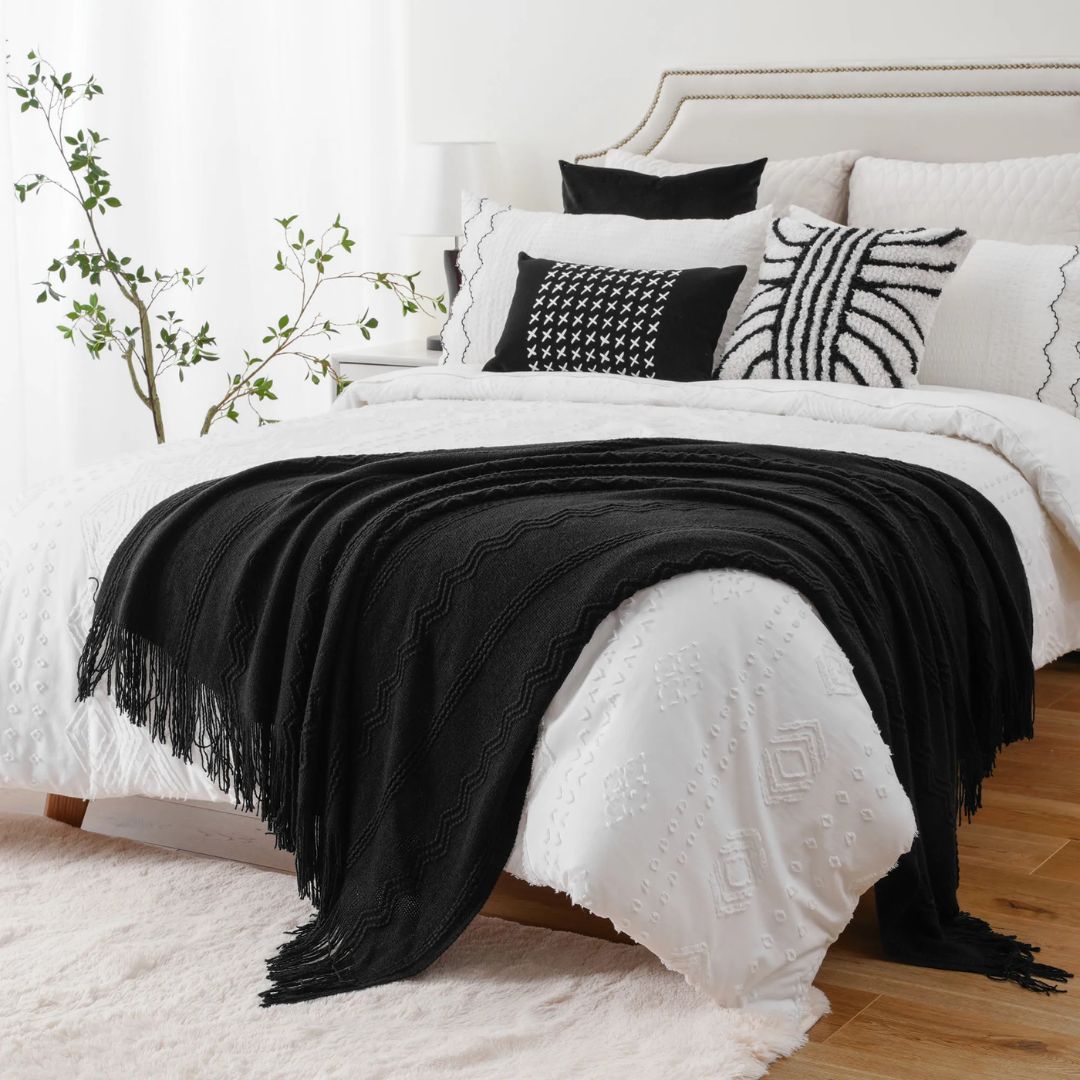 plaid-chauffant-caroussel-plaid-jete-lit-noir