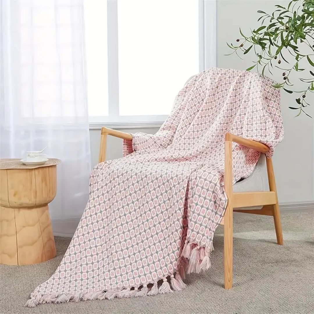 plaid-chauffant-horizons-caroussel-chaise-rose