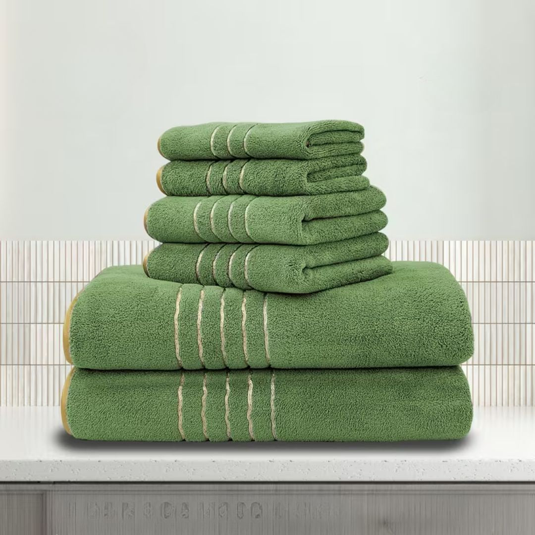 serviette-de-bain-vert-set