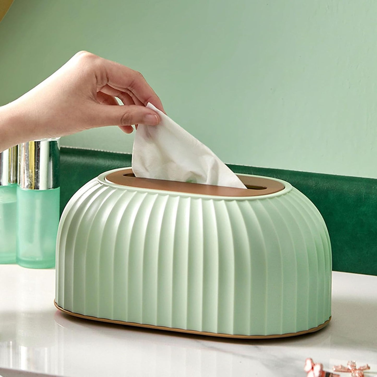 Boite-a-mouchoirs-design-vert-olive