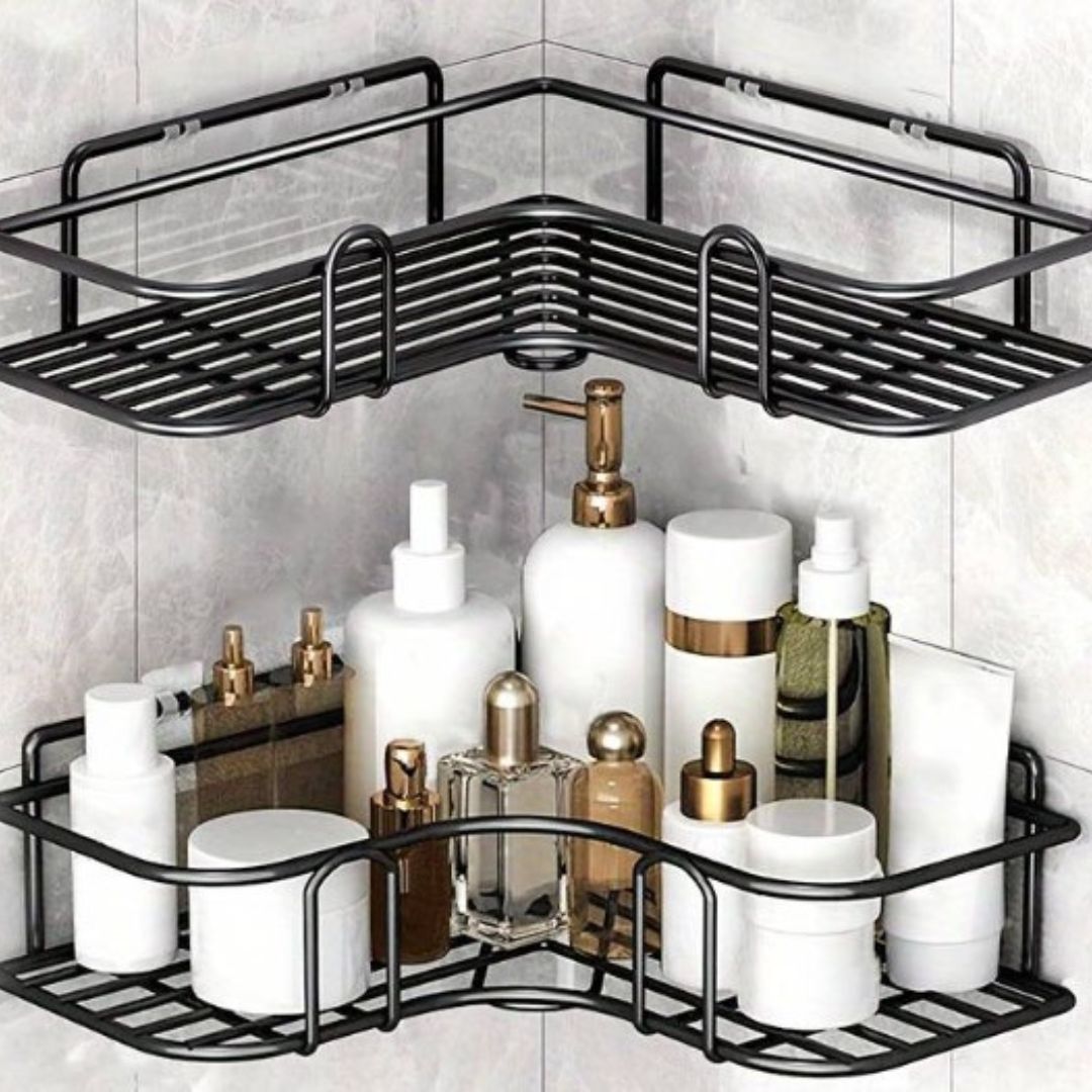 Etagère murale pour salle de bain Triangulaire noir | Corner'Space