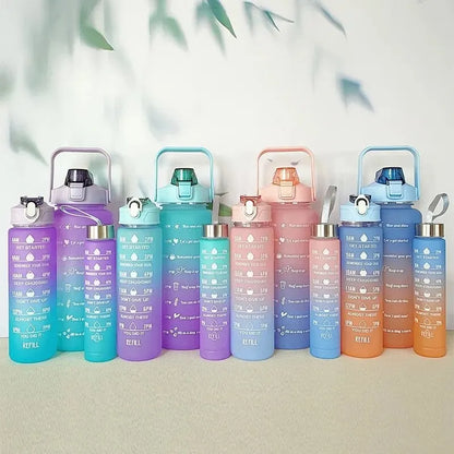 Gourde | Kit'EcoSanté 300ML/900ML/2000ML Rose bleu
