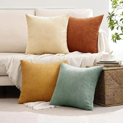 Housse de coussin - En velours côtelé, Lot de 4 pièces