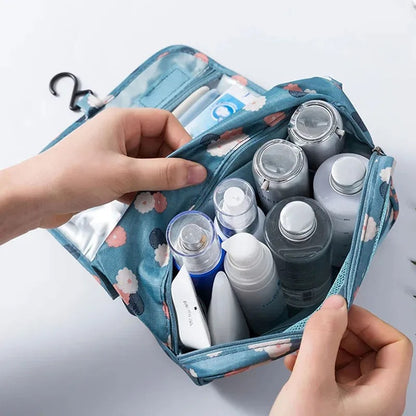 Trousse de toilette Fleurs bleues | Kit'Voyages