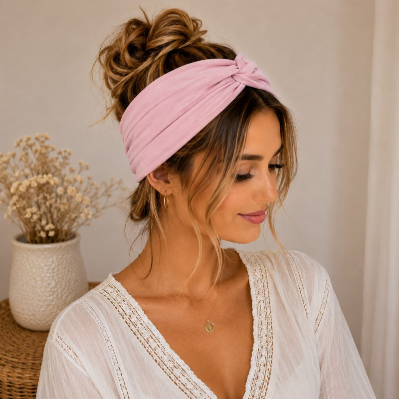 bandeau-cheveux-extensible-rose