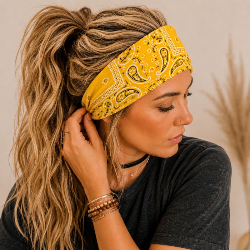 bandana-cheveux-femme-coiffure-élégante