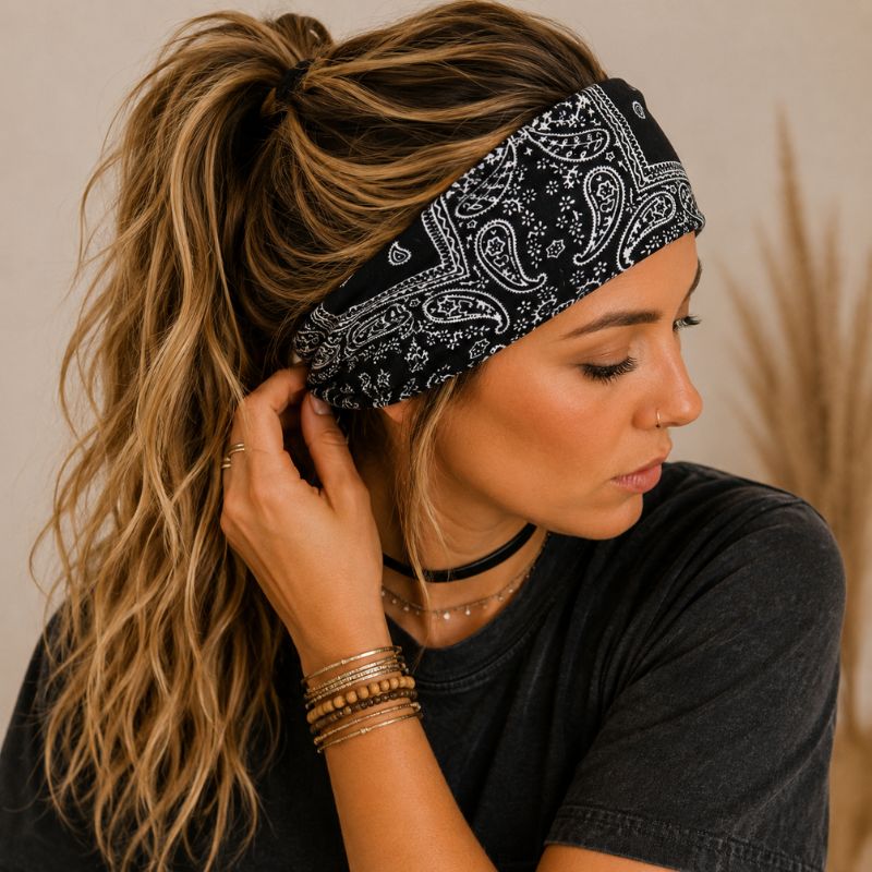 bandeau-turban-cheveux-femme-décontractée