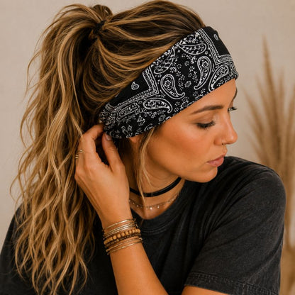 bandeau-turban-cheveux-femme-décontractée