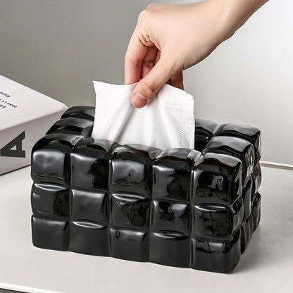 boite-à-mouchoirs-ceramique-noire