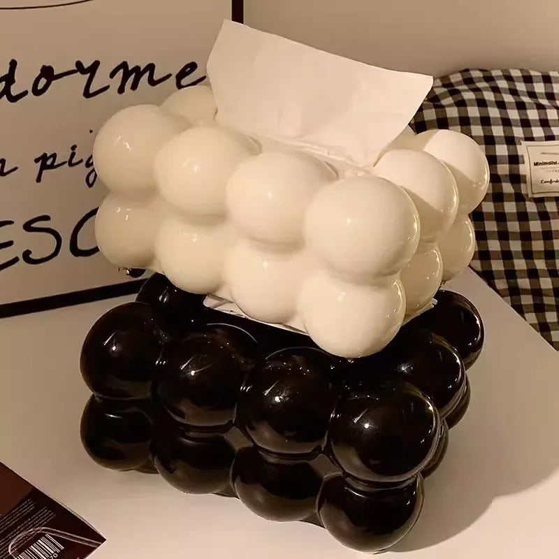 boite-a-mouchoirs-bubblebox-noir-blanc