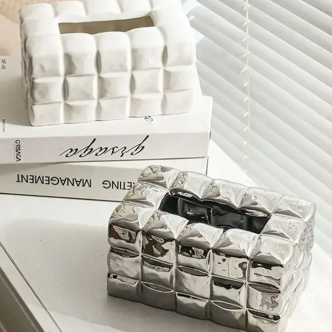 boite-a-mouchoirs-céramique-argente-blanc