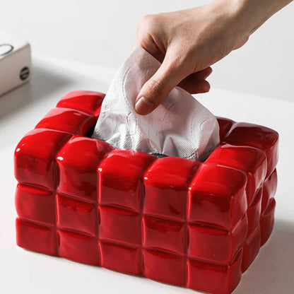 boite-a-mouchoirs-ceramique-moderne-rouge