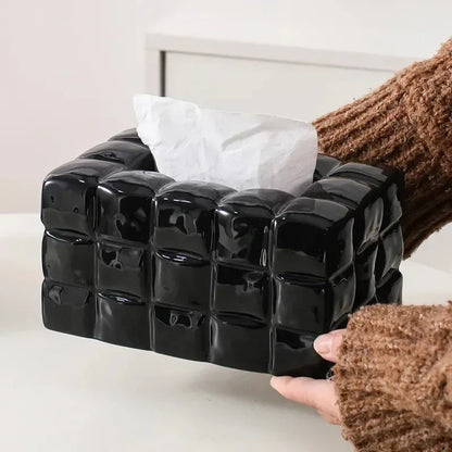 boite-a-mouchoirs-ceramique-noire