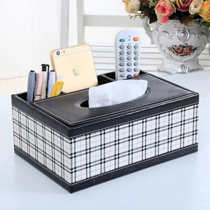 boite-a-mouchoirs-leatherbox-noir-a-carreaux