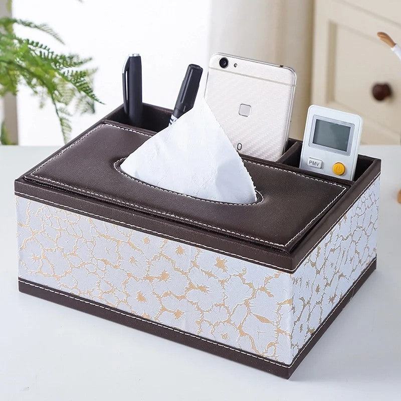boite-a-mouchoirs-leatherbox-nuages-dores