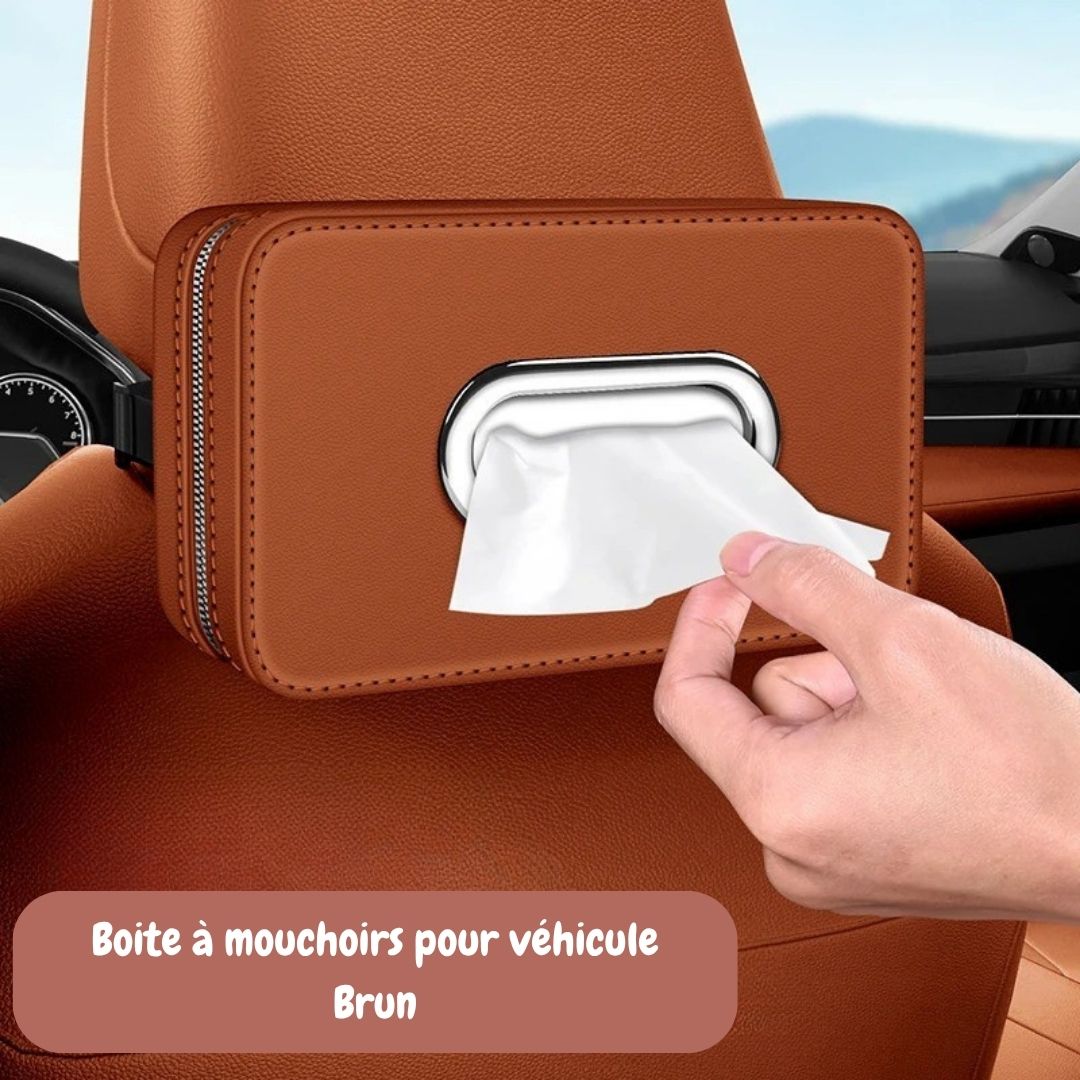 boite-a-mouchoirs-voiture-brun
