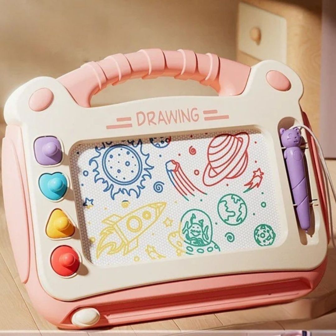 cadeau-bebe-2-ans-tableau-magnetique-rose-pale