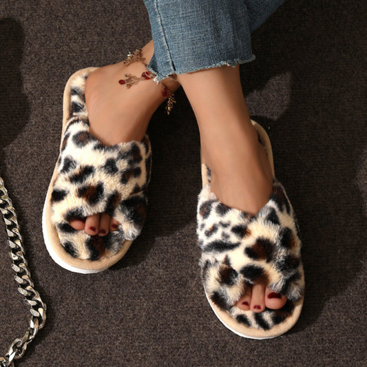 chausson-femme-leopard-stylé