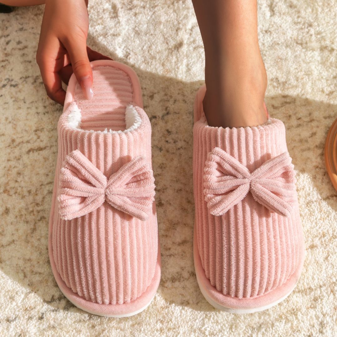 chausson-femme-rose-soft-confort-salon