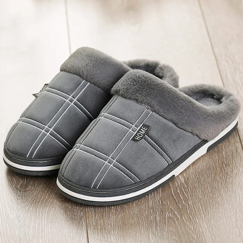 chausson-homme-confort-gris-elegant