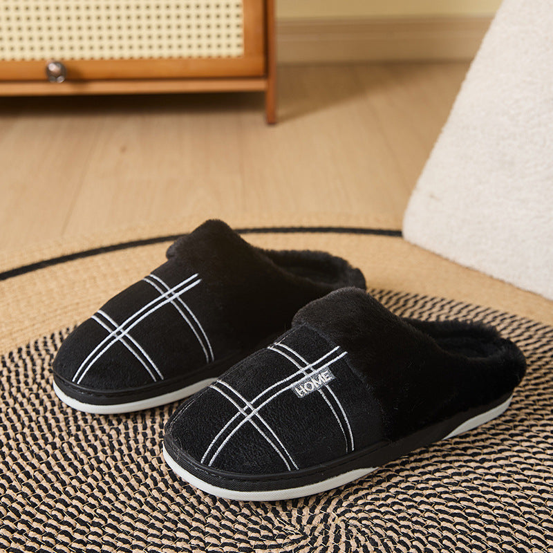 chausson-homme-noir-homeconfort