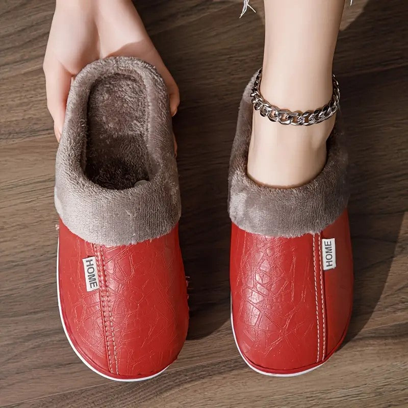 chaussons-femme-mixte-rouge