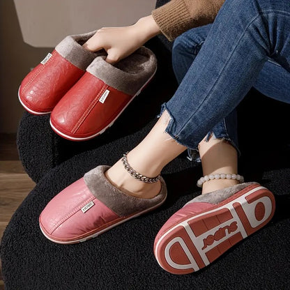 chaussons-femme-rouge-rose