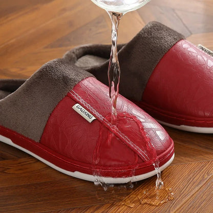 chaussons-femme-rouges-imperméables