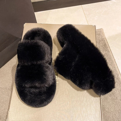 chaussons-femme-slippers-noirs-hiver