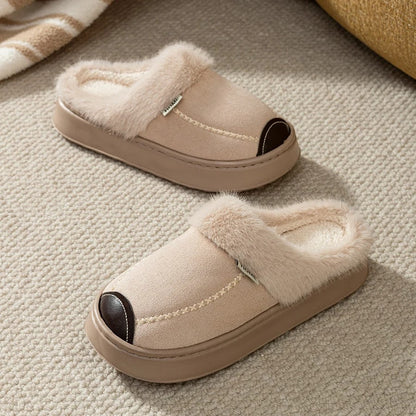Chaussons homme | Chaussons Beiges, confortables et chauds – Semelle antidérapante