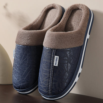 chaussons-homme-bleus-marine-design
