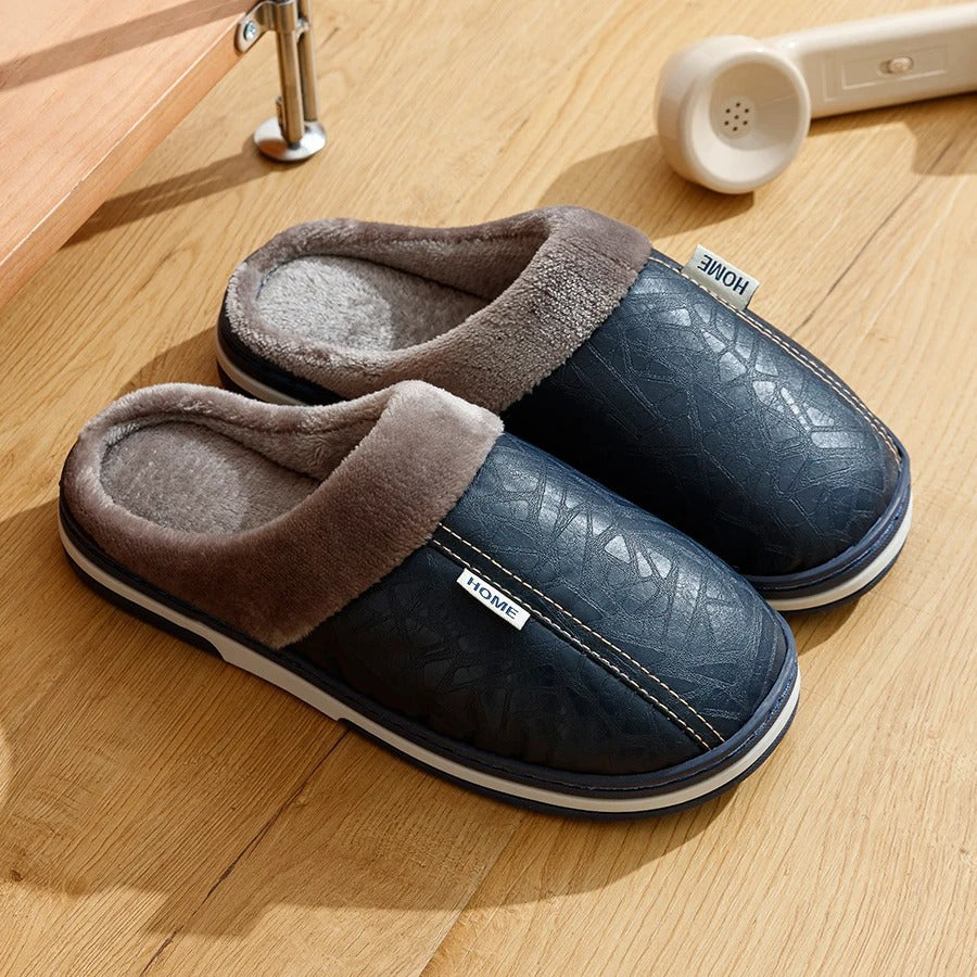 chaussons-homme-bleus-marine