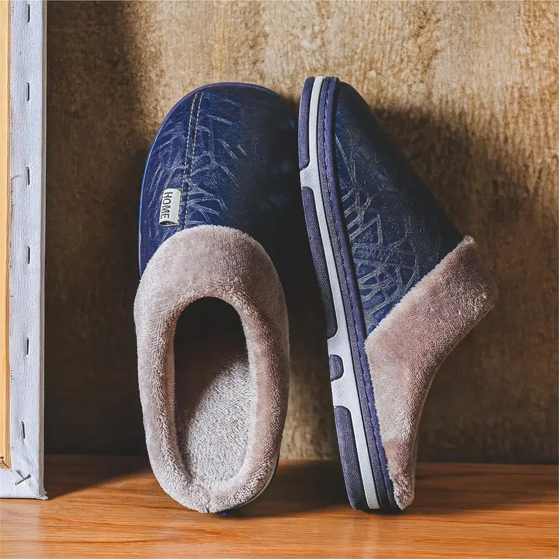 chaussons-homme-bleus