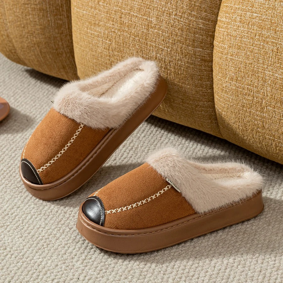 chaussons-homme-brun-chauds