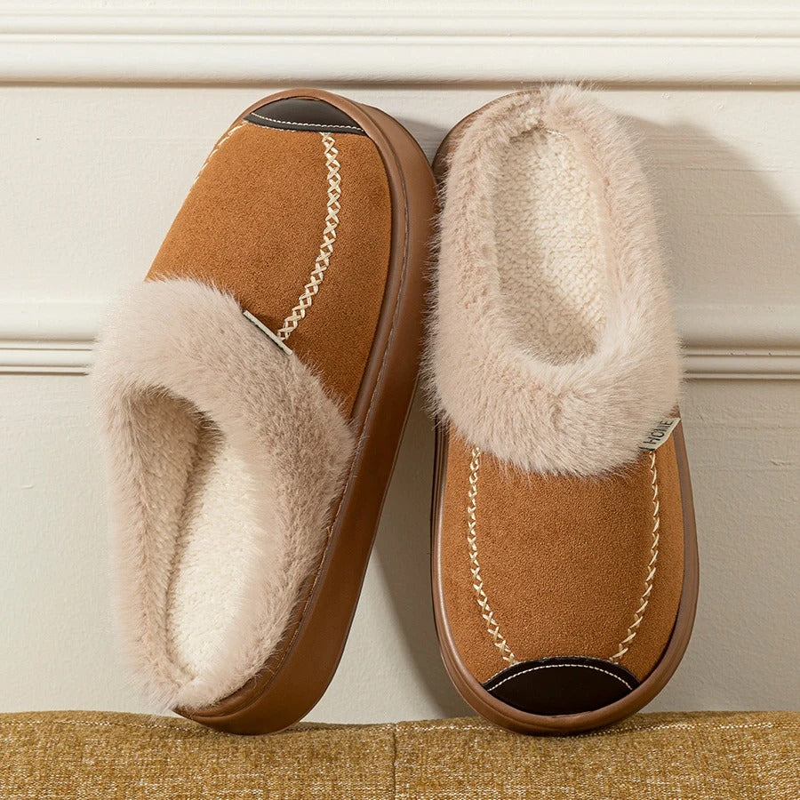 chaussons-homme-bruns-confortables