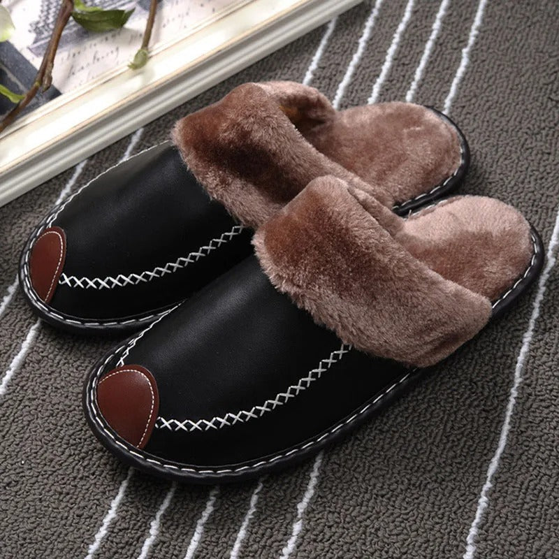 chaussons-homme-confort-plus-noir