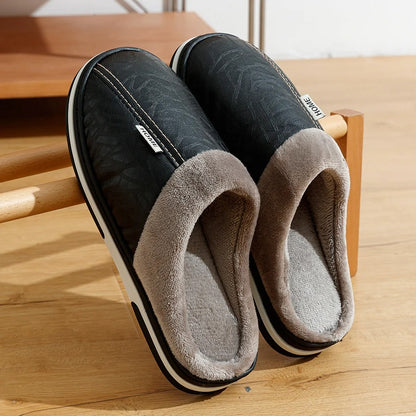 chaussons-homme-noirs-design