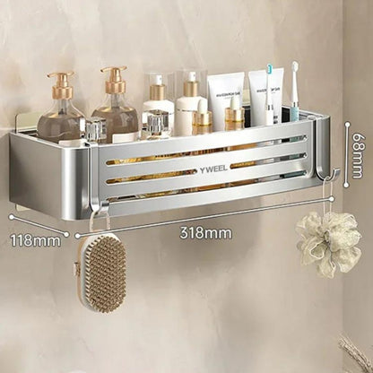 Étagère murale pour salle de bain | Corner'Space™ Argenté 1 pièce