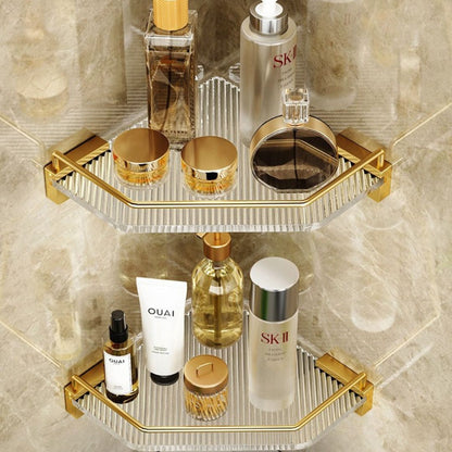 etagere-de-douche-dore-deux-pieces