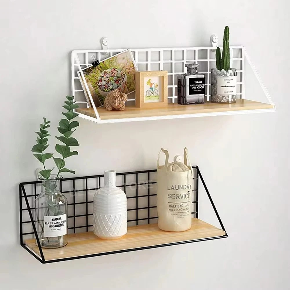 etagere-murale-bois-noire-blanc