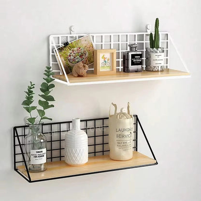 etagere-murale-bois-noire-blanc
