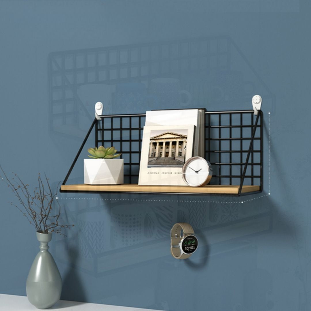 etagere-murale-bois-noire-une-pièce