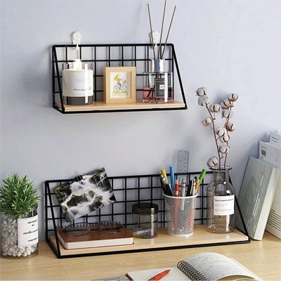 Etagere-murale-bois-noire